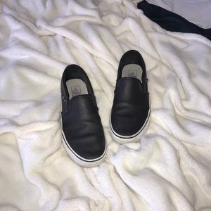 Black Dotted Slip on Vans